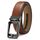 CHAOREN Ledergürtel Herren – Automatik Gürtel Herren ohne Löcher für Anzug und Freizeit 35mm (verschiedene Grössen und Farben), Größe: Taille 105-115cm (Gesamtlänge 125cm), Farbe: Gunmetal - Dunkelbraun