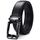 CHAOREN Ledergürtel Herren – Automatik Gürtel Herren ohne Löcher für Anzug und Freizeit 35mm (verschiedene Grössen und Farben), Größe: Taille 125-140cm (Gesamtlänge 150cm), Farbe: Anthrazit Glanz – Schwarz