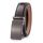 guvoosm Gürtel Herren,Leder Automatik Gürtel Für Herren Business Anzug -3,5cm Breite, Größe: 140cm-Geeignet für 107cm-122cm Bundweite, Farbe: Dunkelbraun-003