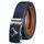 KEMISANT Gürtel Herren, Ledergürtel Ratsche Automatikschliesse für Herren Business Anzug,Breit 35mm,Grösse Angepasst, Größe: 140cm/42"-48"taille verstellbar, Farbe: Navy Blau2952
