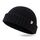 TOP-EX XL/XXL 100% Merino Wolle Fisherman Beanie Trawler Beanie Herren Damen Wintermuetze Strickmuetze, Größe: M-L, Farbe: 95572_Schwarz