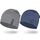 EMPIRELION 9" multifunktionale leichte Running Beanie-Mützen Skull Cap Radsport-Kappen Helmfutter Helm Unterziehmütze Schlaf Kappen für Damen Herren, Menge: 2, Farbe: Mitte grau Mel.+Stahlblau Mel.