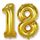 AULE Luftballon Zahl 18 Gold: XXL 101 cm Zahlen Folienballon Geburtstag Gold 81 Jahre 40 Zoll Helium Ballon Zahlenballon für Babyparty Jubiläum Deko, Größe: 18, Farbe: gold