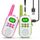 Inspireyes Walkie Talkie Kinder Aufladbar, Ostergeschenke Kinder, 48 Stunden Arbeitszeit, 8 Kanäle 2-Wege-Radio, Geschenke für Jungen Mädchen, Outdoor Wandern Camping, 3-12 Jahre altes Spielzeug, Größe: 2er Set, Farbe: Rosa+Grün