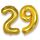 AULE Luftballon Zahl 29 Gold: XXL 101 cm Zahlen Folienballon Geburtstag Gold 92 Jahre 40 Zoll Helium Ballon Zahlenballon für Babyparty Jubiläum Deko, Größe: 29, Farbe: gold