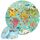 boppi Rundpuzzle – Weltkarte mit Kontinenten und Sehenswürdigkeiten – 150-teiliges Lernpuzzle – Umweltfreundlich | 100% Recyclingkarton – Alter 5–8, Farbe: Weltkarte
