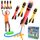 HappyKidsClub Raketen Spielzeug für Kinder, Outdoor Spielzeug ab 3-12 Jahre Junge Outdoor Spiele Ostergeschenke Kinder 3-12 Jahre Garten Spielzeug Kinder für Draussen Kinderspielzeug ab 3-12 Jahre, Farbe: Rot