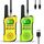AWANFI Walkie Talkie Kinder, Walkie Talkie Aufladbar Li-ion Akku, Funkgerät Set, Walki Talki VOX, LCD Taschenlampe, Tastensperre, Walky Talky für Geschenk Camping Abenteuer, 3-12 Jahre, Farbe: Grün+Gelb