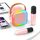 Karaoke Maschine Kinder mit 2 Karaoke Mikrofon Kinder: [Neueste] Mini Karaoke Maschine - Karaoke Anlage mit 2 Mikrofonen -Musikinstrumentzubehör Box - Geschenke für Mädchen Kinder Spielzeug 3-12 Jahre, Farbe: Rosarot-2 Mikrofone