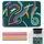 ddLUCK Extra Gross Sensorik Activity Board, 29.5 x 20 cm Silikon Fidget Spielzeug zur ADHS Autismus Stress Anxiety, Sensory Reise Toys Spiel mit 40 Stäbe für Kinder ab 3 Jahr & Erwachsene, Größe: Large, Farbe: Grün