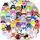 Aufkleber Kinder 100 Stück Kawaii Cute Tiere Sticker Set, Wasserdichte Vinyl Sticker für Journal Scrapbook Laptop Skateboard Koffer Handy Tagebuch Trinkflaschen Macbook Notizbuch Scooter Roller etc, Farbe: Cute Tiere