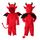 Generisch Halloween Kostüm Kinder Rot Teufelchen Kostüm Inklusive Flügel Body Overall Jumpsuits mit Kapuze Faschingskostüme Teufel und Dämonen für Partys und Feiern 2-8 Jahre, Größe: 2-3 Jahre, Farbe: Rot
