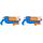 Nerf Super Soaker Flip Fill Wasserblaster, Spritzpistole mit 4 Modi, schnelles Befüllen, Outdoor-Spielzeug mit 887 ml Tank, für Jungen und Mädchen (Packung mit 2), Größe: L (Packung mit 2), Farbe: Blue, Orange