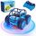 MaxTronic telecomandate Amphibien Ferngesteuertes Auto, Wiederaufladbares Direktladen 360° Salto wasserdichtes RC Stunt Auto 2.4G 15KM/H 4WD Allrad Geländewagen Spielzeug für Jungen 3-12 Jahre, Farbe: Blau-direktladung