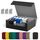 UAONO Sammelkarten-Aufbewahrungsboxen für 1800+ Karten, Premium Magnetic Deck Boxen, Leather Deck Case mit Trennwänden, Spielkarten Deck Boxe für TCG Magic the Gathering YuGiOh Karten (Schwarz), Größe: 1800+, Farbe: Rot und Weiß