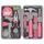 Hi-Spec Werkzeugset in Pink für Frauen - Komplettset für Heimwerkerinnen mit Hammer, Zange, Schraubendreher, Bits, Massband und Wasserwaage - Ideal für Haushalt und Geschenk, Farbe: Rosa