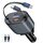 MAGJIEYX Einziehbares Auto Ladegerät, 4 in 1 Handy Autoladegerät Zigarettenanzünder mit 2 Typ-C-Kabel und USB-A/C-Anschluss,80W Schnellladegerät für iPhone16/15/14/13 Pro Max Plus,Galaxy, Autozubehör, Farbe: Gray