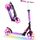 BELEEV Big Wheel Scooter mit LED Leuchtenden Lenksäule, Deck, Höhenverstellbar, ABEC-9, 200mm Räder,Federung,Tragegurt, Faltbare Cityroller Kinder ab 6 Jahre,Jugendliche,Erwachsene, Tretroller, Farbe: Purple