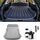 Ciremiv Auto Matratze mit Doppelseitiger, Dicker Beflockung,Auto Luftmatratze mit Pumpe und Eingebautem Kissen/Auslaufsichere, Bequeme, Langlebige Autobett,Car Bed für Autocamping, Roadtrip, Farbe: Blauschwarz + Grau