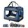lionto Hundetransportbox faltbar für Reise & Auto, 101x69x70 cm, stabile Transportbox mit Tragegriffen & Decke für Katzen & Hunde bis 25 kg, robuste Hundebox aus Stoff für klein & gross, dunkelblau, Mustername:: XXXL: 101x69x70 cm, Farbe: Blau