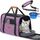 Morpilot Faltbare Hundetragetasche Katzentragetasche, Haustiertragetasche, Transporttasche Transportbox Polyestertuch, mit Schultergurt und Faltbare Hundenapf für Hunden oder Katzen, (M)44x31x34cm, Größe: L 28 x B 35 x H 43 cm, Farbe: Lila