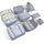 BillyBath Koffer Organizer set, Packing Cubes Kleidertaschen Schuhbeutel Reiseorganizer Packwürfel Kosmetik Travel Organizer Packtaschen für Koffer (8 teilig, Grau), Farbe: 8 Teilig, Grau
