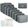 GIBOHOM Koffer Organizer Set, 15 Stück Packing Cubes, Wasserdichte Kleidertaschen für Urlaub und Reisen, Travel Organizer, Reiseorganizer Mit Packtaschen Transparentem, Grau, Farbe: Grau