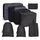 OSDUE Koffer Organizer Set 8-teilig, Packing Cubes, wasserdichte Reise Kleidertaschen, Packtaschen für Koffer, Verpackungswürfel mit Schuhbeutel, USB Kabel Tasche (Schwarz), Farbe: Typ B-8pcs Schwarz