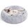 Feandrea Hundebett flauschig, Katzenbett, Donut Kissen, waschbar, Polsterung in der Mitte herausnehmbar, Langer Plüsch, 70 cm Durchmesser, Ombré-Grau PGW039G01, Größe: L 70 x B 70 x H 20 cm, Farbe: Ombré-Grau