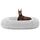 HMTOPE Orthopädisches Hundebett rund Hundekissen Hundesofa Katzenbett Donut Kuscheliges Hundekorb Waschbar, 120 cm Ø, Hellgrau, Größe: L 120 x B 120 x H 20 cm, Farbe: Hellgrau