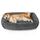 BEDSURE waschbares Hundebett für grosse Hunde - 91x68x20cm weicher orthopädischer Hundekorb mit bequemem Fleece-Bezug, rutschfestes Hundebett mit hohem Rand in grau, Größe: L 91 x B 68 x H 20 cm, Farbe: Grau