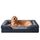 JOEJOY Extra grosses Orthopädisches Hundebett, extra grosses waschbares Katzenbett Hundekissen mit Wabenstruktur und abnehmbarem wasserdichte Fütterung Schaumstoff hundebett orthopädisch Grau, Größe: L 107 x B 82 x H 16 cm, Farbe: Dunkel Grau