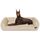 HMTOPE Hundebett, Hundesofa, Hundekissen, Hundekörbchen Abnehmbar und waschbar, Beige, 120 x 90 x 30 cm, Größe: L 120 x B 90 x H 30 cm, Farbe: Beige