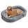 Feandrea Hundebett, Hundekissen, für grosse Hunde, 106 x 76 x 18 cm, orthopädisch, wasserdichte Innenschicht, erhöhte Ränder, Abnehmbarer, waschbarer Bezug, rutschfest, hellgrau PGW283G01, Größe: XL (106 x 76 x 18 cm), Farbe: Hellgrau