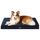 EHEYCIGA Orthopädisches Hundebett Grosse Hunde XL 104x68x9cm, Hundekissen Waschbar Flauschig, Hundematte Hundematratze für Kiste, Marine Blau, Größe: L 104 x B 68 x H 9 cm, Farbe: Marine Blau