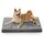 BEDSURE waschbares Hundebett für mittelgrosse Hunde - 89x56x7cm Komfort Hundekissen mit Rutschfester Basis und abnehmbarem waschbarem Bezug, Eierkarton-Schaumstoff Hundematte, Grau, Größe: L 89 x B 56 x H 7 cm, Farbe: Grau