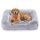 Feandrea Hundebett, grosses Hundekissen, 106 x 75 x 20 cm, Hundekorb, weiche Polsterung, Hundesofa, erhöhte Ränder, Bezug abnehmbar und waschbar, rutschfest, Ombré-Grau PGW273G01, Größe: XL (106 x 75 x 20 cm), Farbe: ombré + grau