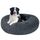 Hundebett Katzenbett Flauschig Rund aus Plüsch - Donut Kuscheliges Hundekissen Hundekorb Waschbar M/L/XL/XXL/3XL für Mittelgrosse und Grosse Hunde, Katzen und Andere Haustiere (3XL-100cm, Dunkelgrau), Größe: L 100 x B 100 x H 20 cm, Farbe: Dunkelgrau