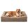 FURTIME Orthopädisches Hundebett Grosse Hunde, Memory Foam Hundekorb XL, Abnehmbar und Waschbar, rutschfeste Hundekörbchen, Hohem Rand Hundesofa, Braun, 107 x 81 x 19cm, Größe: XL(107x81x19cm), Farbe: Braun
