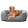 FURTIME Hundebett Mittelgrosse Hunde, Hundekorb Waschbar Hundekörbchen rutschfeste, Hundebetten Flauschig Hundematratze mit Erhöhte Ränder Weiches, Hundesofa für Hunde Katze, Grau/Sterne, 76x61x23cm, Größe: L 76 x B 61 x H 23 cm, Farbe: Grau