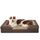 JOEJOY Orthopädisches Hundebett Mittelgrosse Hunde,89x64x17cm, Memory Foam Hundekorb Waschbar und Wasserdicht, Eierkarton-Schaum Hundebett Orthopädisch, Abnehmbar Hundebett mit Hohem Rand, Dunkelbraun, Größe: L 89 x B 64 x H 17 cm, Farbe: Dunkelbraun