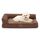 COZY KISS Orthopädisches Hundebett, 19cm Dicke Hundesofa für Mittelgrosse Hunde, Abnehmbar und Waschbar Hundecouch, rutschfeste Unterseite, Wasserdichtes Innenfutter, Braun,76x51x19cm, Größe: Small (76 x 51 x 19 cm), Farbe: L-Braun