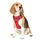 Funfox Hundegeschirr Mittelgrosse Hunde [M] - Verstellbares Anti-Zug Brustgeschirr mit Griff & Reflektorstreifen, Atmungsaktives No Pull Hundegeschirr für Grosse/Kleine Hunde Outdoor Rot, Größe: M, Farbe: Rot