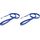 IDC Color & Gray gumierte Leine, 20 mm x 1 m mit Schlaufe, Blau-Grau (Packung mit 2), Größe: 20 mm x 1 m (Packung mit 2), Farbe: Blau-Grau