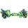 TRIXIE Tau - robustes Hundespielzeug für Zerrspiele - 28 cm, Hunde-Spieltau für kleine und mittelgrosse Hunde - 32652, Größe: 28 cm, Farbe: petrol/lime/grau