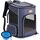 Morpilot Katzenrucksack Hunderucksack für Katzen und Kleine Hunde 7kg, Faltbare Haustier Rucksack mit Innerer Sicherheitsleine und Schale, Größe: 33L x 28B x 41H cm, Farbe: Blau
