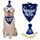 Hunde Geburtstag Hut Bandana Set, 3 Stücke Hunde Geburtstags Bandana Mütze mit 8 Bling Nummern, Hundegeburtstagsgeschenk, Hund Geburtstag Deko (Blau), Farbe: Blau