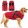 Woiil Hundemantel Hundejacke Wintermantel für Grosse Hunde, Hundemantel Winter mit Geschirr, Hunde Wintermantel Kostüm Ärmellose Baumwolle Gepolsterte Weste Wasserdicht Warme Reflektierend, Rot XL, Größe: XL, Farbe: Rot