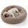 BEDSURE Hundebett waschbar Flauschiges Katzenbett - Ø 70 cm Katzenschlafplatz für Katzen und Hunde, plüsch Katzenkissen rund Kuschelbett, Kamel, Größe: L 70 x B 70 x H 15 cm, Farbe: Kamel