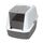 Catit 50702 Katzentoilette mit Abdeckung, 46 x 41,5 x 54,5cm, Weiss/Grau (Produkt kann variieren), Größe: 46 x 41.5 x 54.5 cm, Farbe: Grau